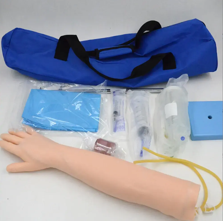 For School Training and Teaching IV Artificial Human Intradermal Injection Hand Piercing Simulator Kit Venipuncture Arm Model