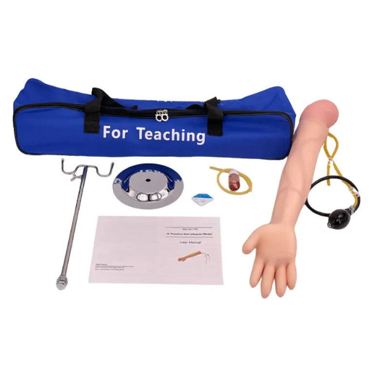 For School Training and Teaching IV Artificial Human Intradermal Injection Hand Piercing Simulator Kit Venipuncture Arm Model